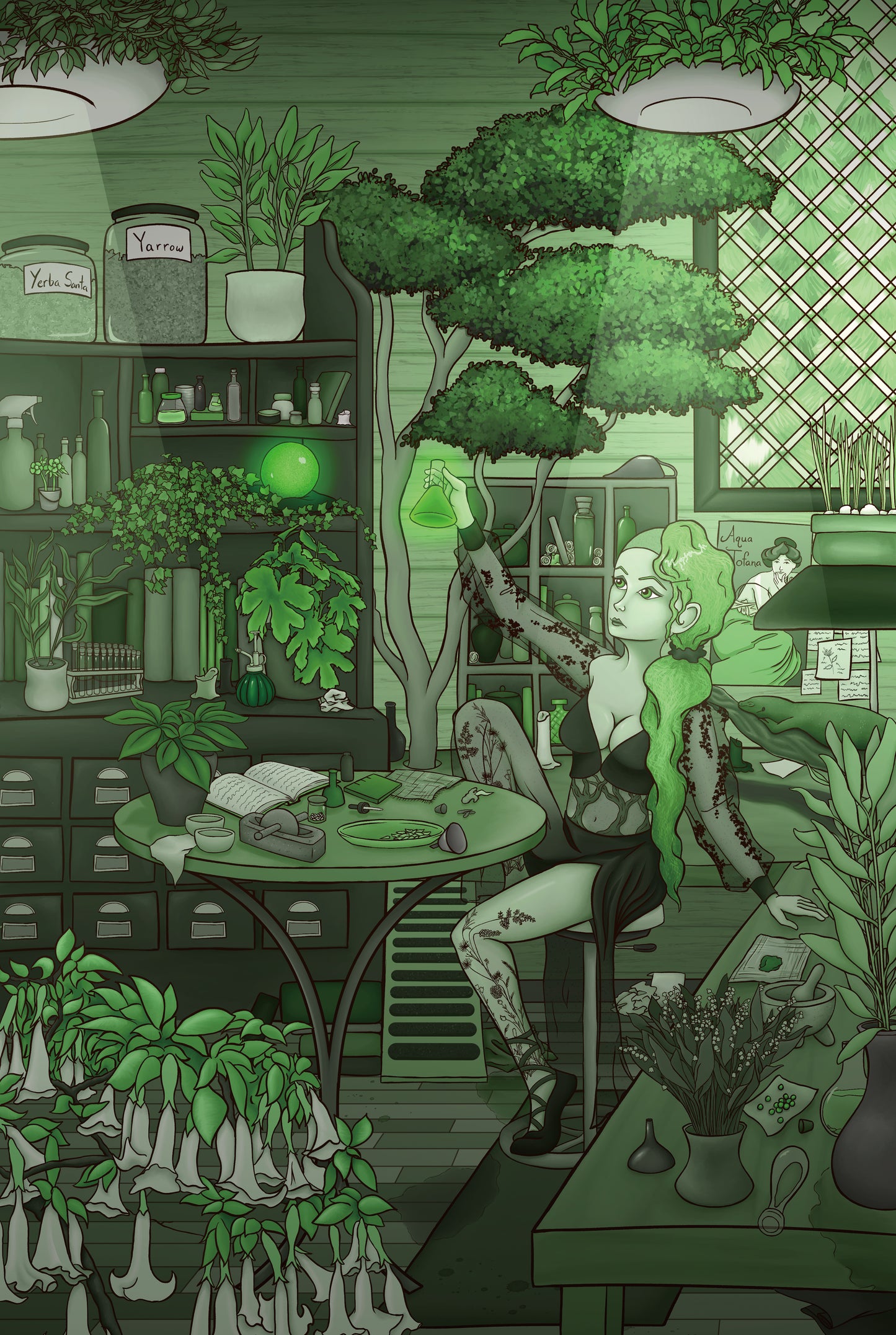 Green Witch's Room Print