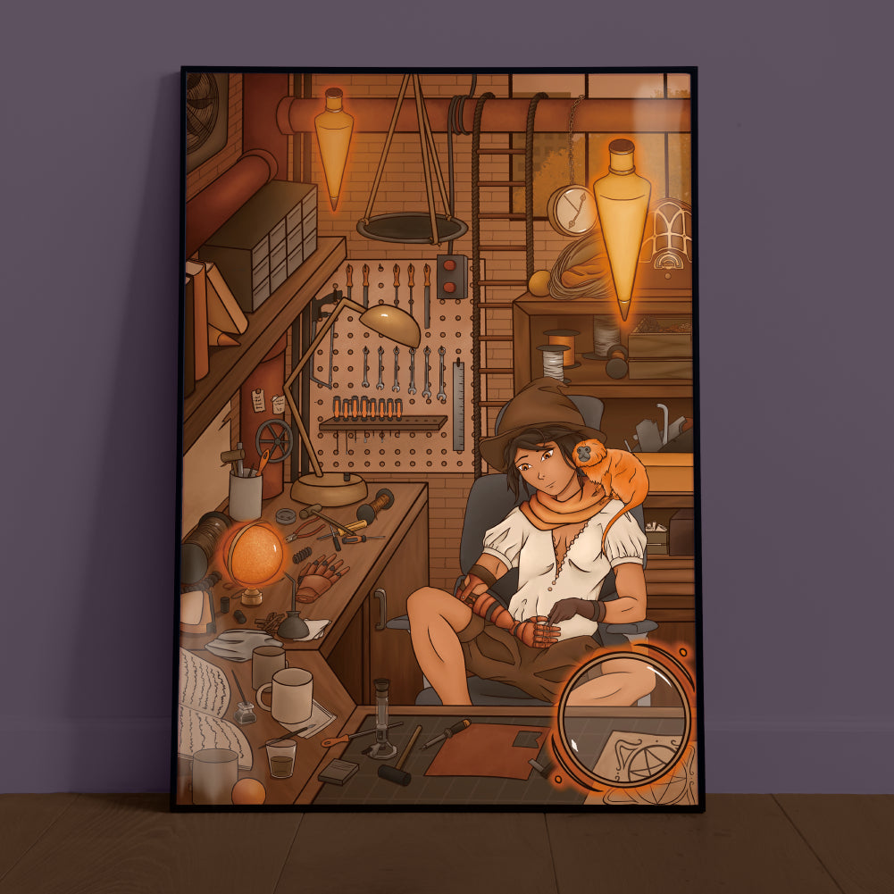 Orange Witch's Room Print