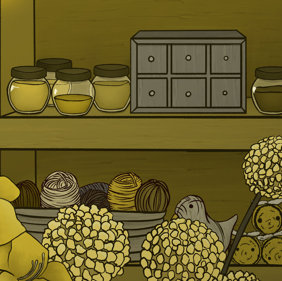 Yellow Witch's Room Print