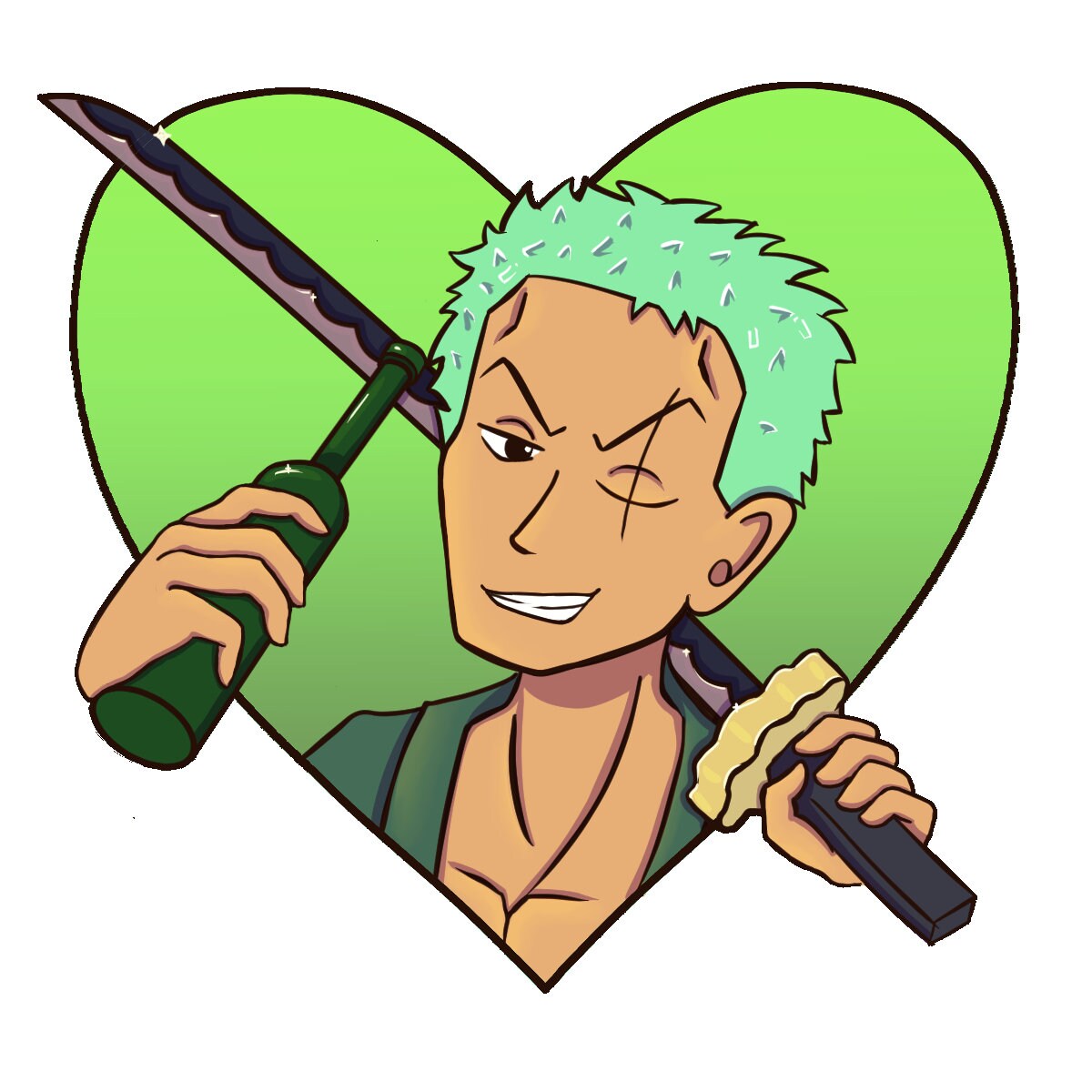 One Piece Kiss Cut Stickers