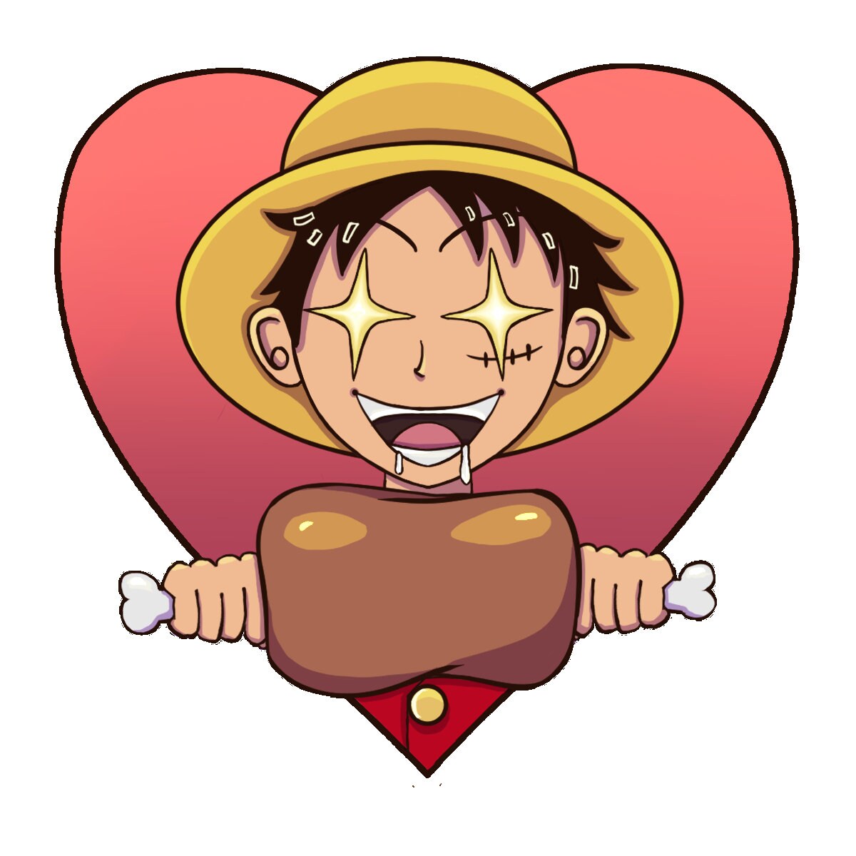 One Piece Kiss Cut Stickers