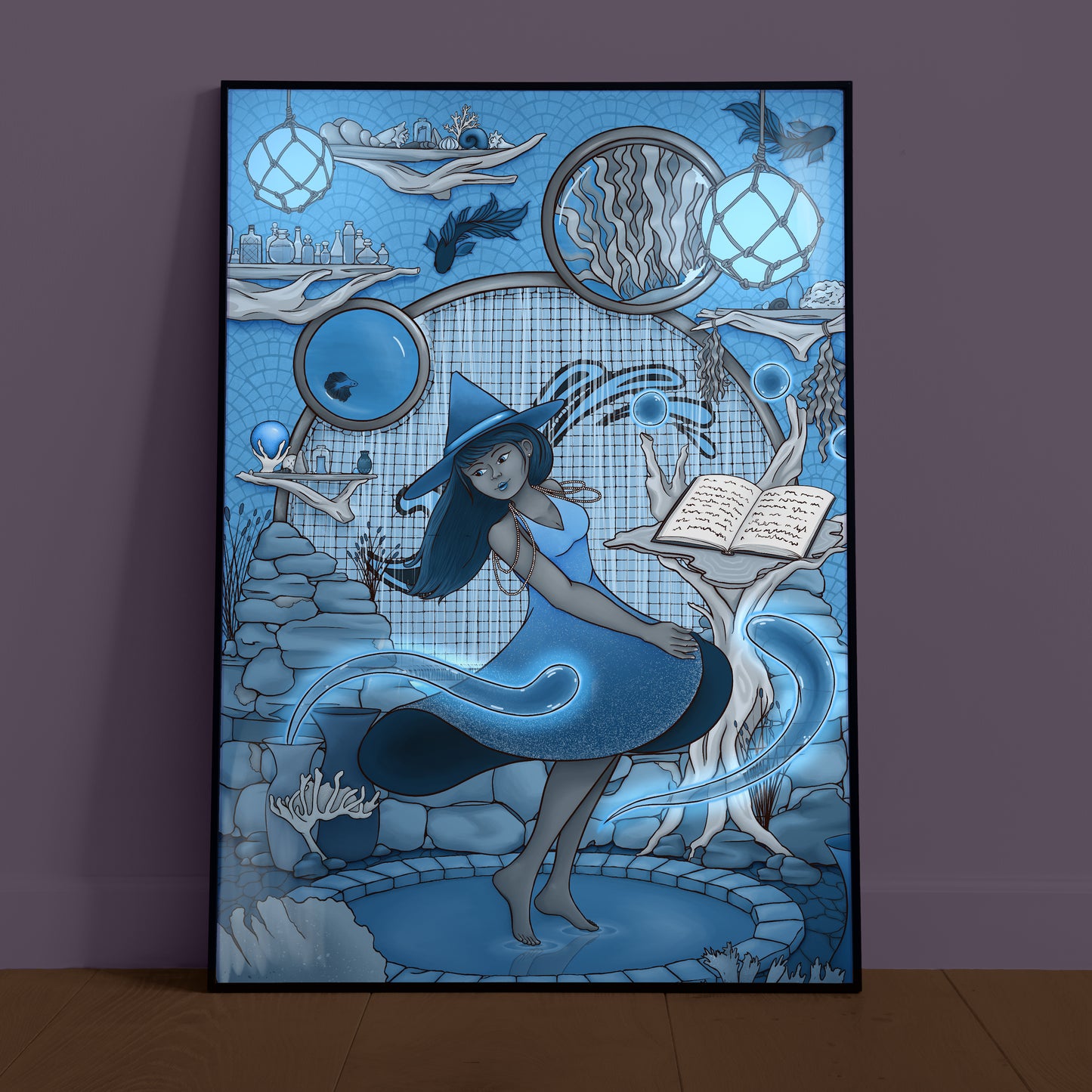 Blue Witch's Room Print