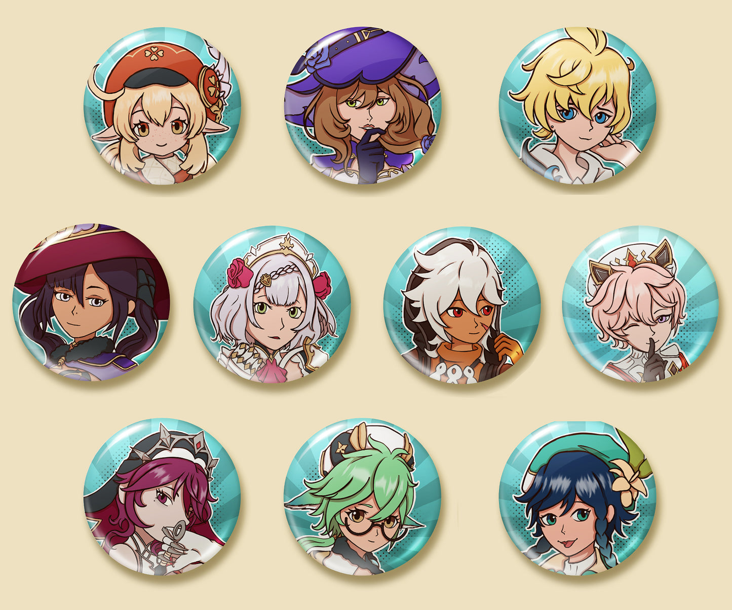 Genshin Impact Pins - Mondstadt