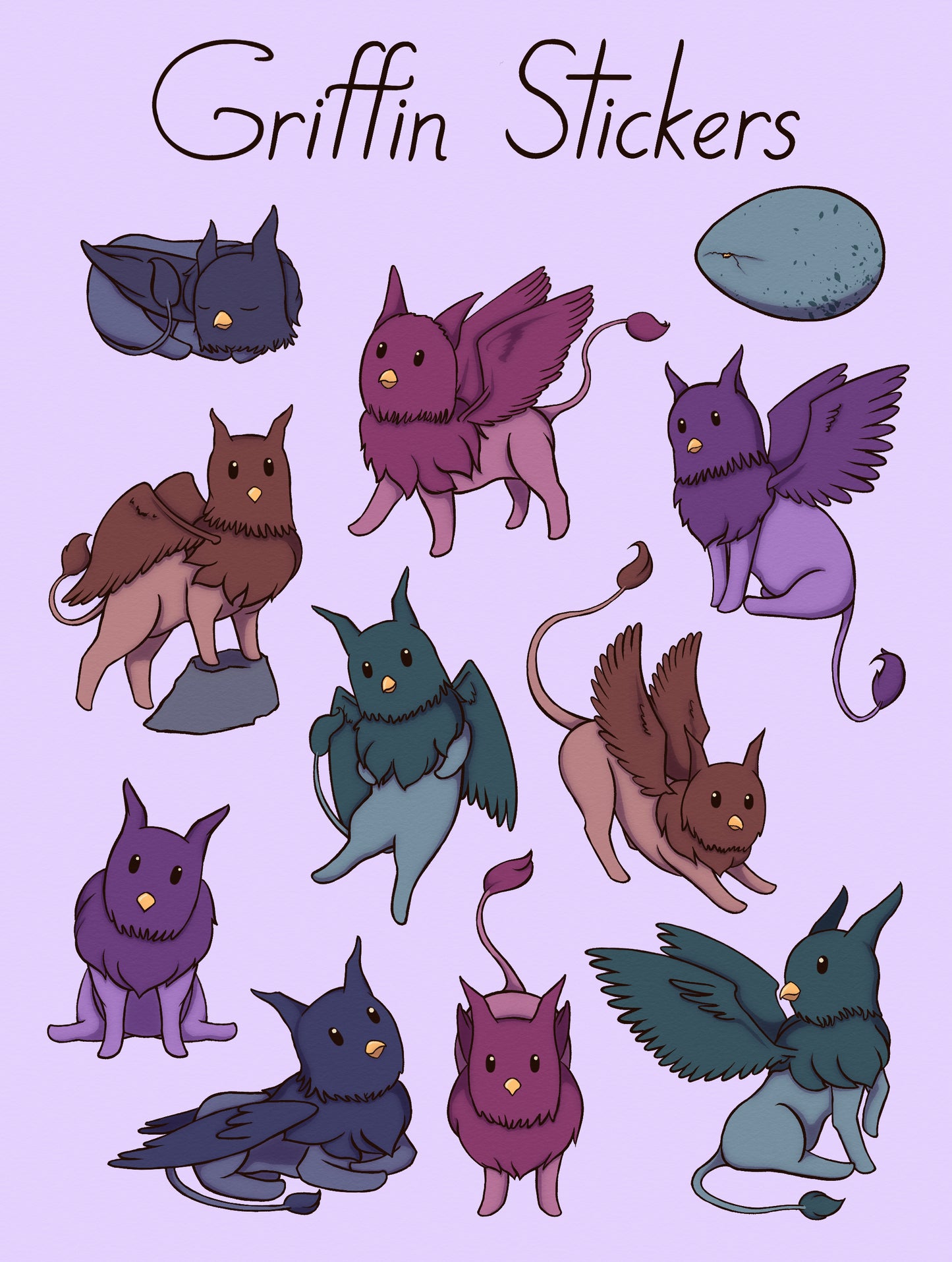 Baby Griffin Sticker Sheet