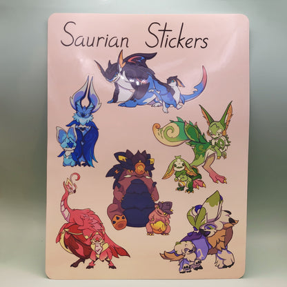 Saurian Sticker Sheet - Genshin Impact