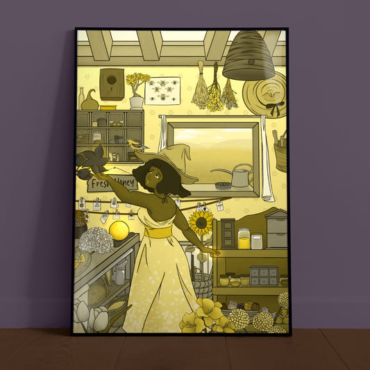 Yellow Witch's Room Print