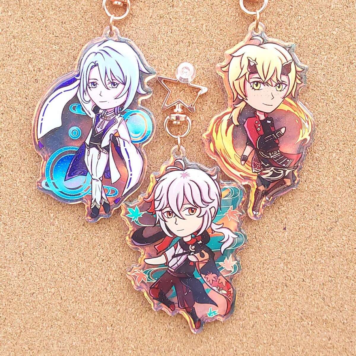 Genshin Impact Acrylic Charm | Keychain | Rainbow Acrylic