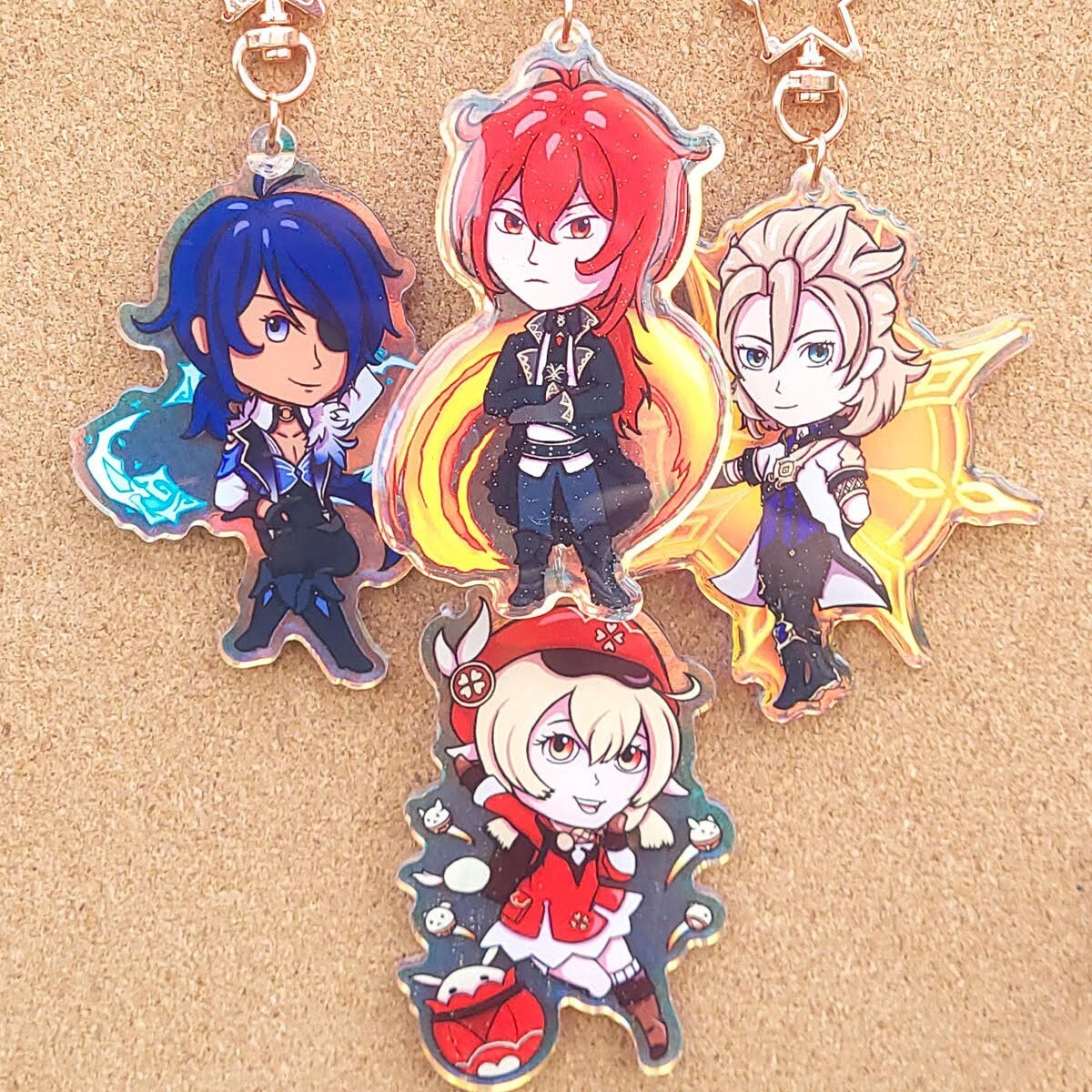 Genshin Impact Acrylic Charm | Keychain | Rainbow Acrylic