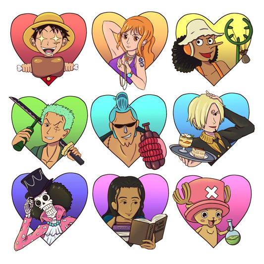 One Piece Kiss Cut Stickers