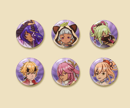 Genshin Impact Character Pins - Inazuma